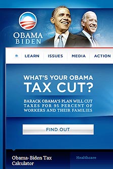 צילום מסך: www.barackobama.com