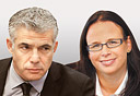יעל אנדורן ויאיר לפיד, צילום: אוראל כהן