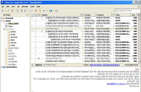 צילום מסך: Thunderbird צילום מסך: Thunderbird