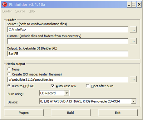 צילום מסך: PE Builder
