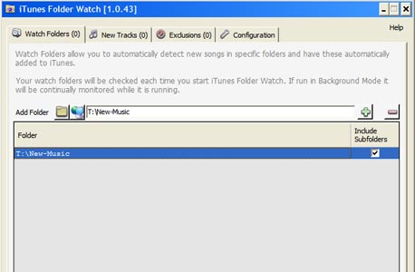 צילום מסך: iTunes Folder Watch צילום מסך: iTunes Folder Watch