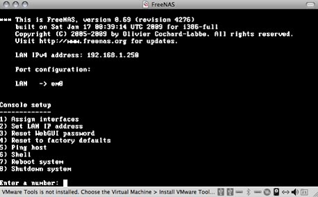 צילום מסך: FreeNAS צילום מסך: FreeNAS