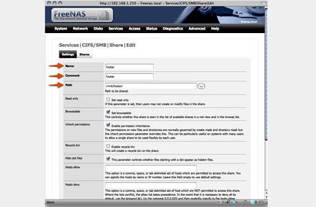 צילום מסך: FreeNAS צילום מסך: FreeNAS