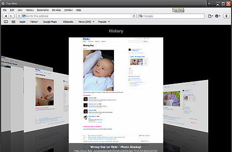 צילום מסך: Safari 4 Beta
