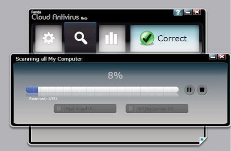 צילום מסך: panda cloud antivirus צילום מסך: panda cloud antivirus