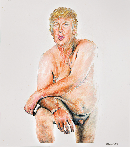 דולנד טראמפ. ציור: אילמה גור דולנד טראמפ. ציור: אילמה גור