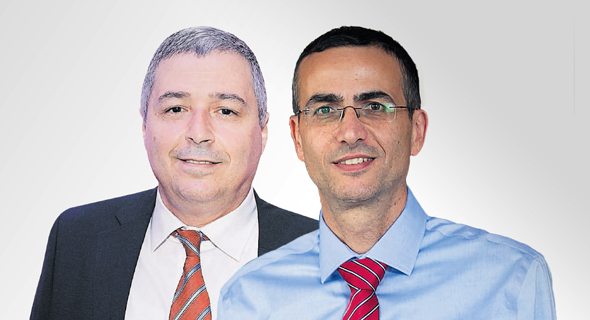 מימין ראש אגף הייעוץ והמחקר בבנק הפועלים אמיר בכר והמנכ"ל אריק פינטו מימין ראש אגף הייעוץ והמחקר בבנק הפועלים אמיר בכר והמנכ"ל אריק פינטו