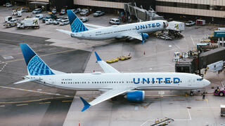 מטוסים של יונייטד איירליינס ב נמל התעופה ניוארק ליברטי 19.3.24, צילום: Angus Mordant/Bloomberg